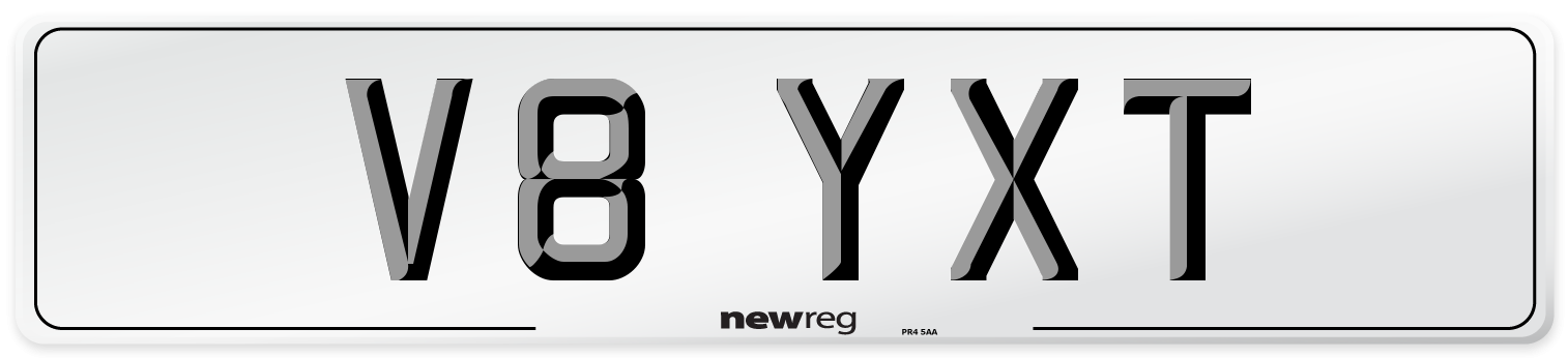 V8 YXT Number Plate from New Reg